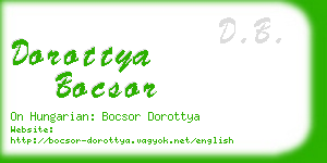 dorottya bocsor business card